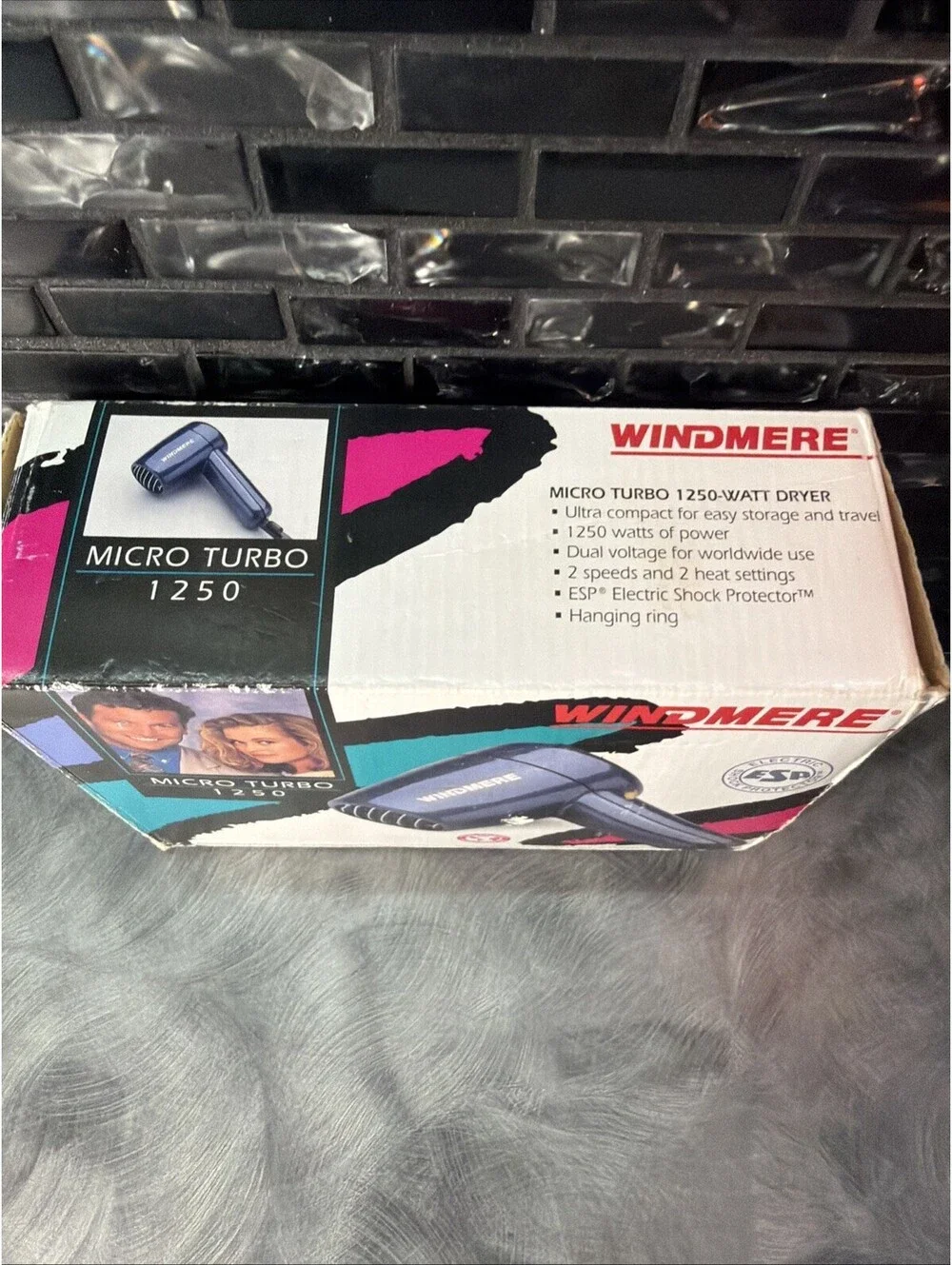 Vintage Windmere Micro Turbo 1250 Travel Hair Dryer MP-12A/303 Dual Voltage NWB